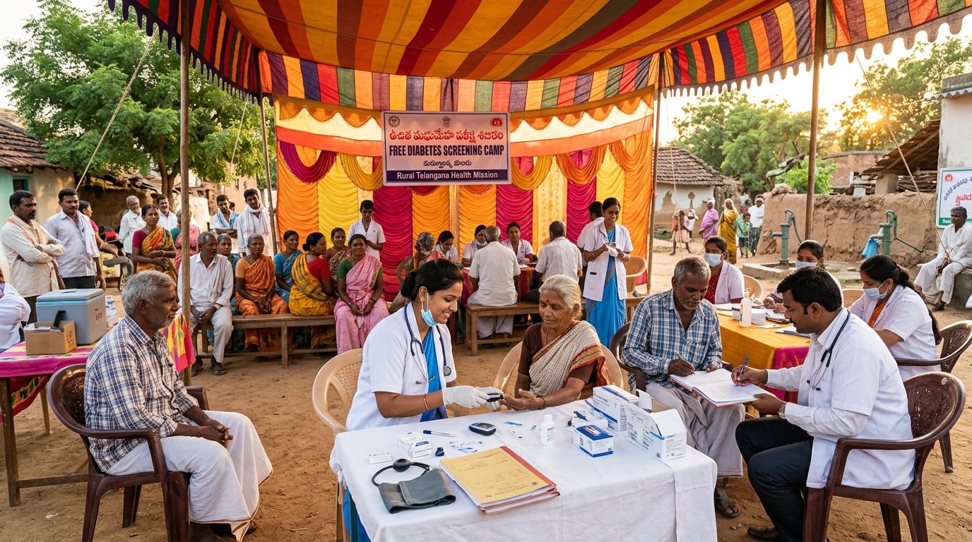 Free Diabetes Screening Camps Across Telangana